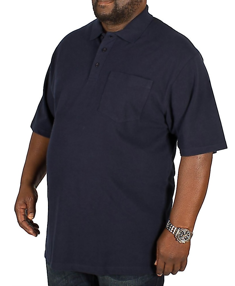 Bigdude Polo Shirt With Pocket Navy | BigDude